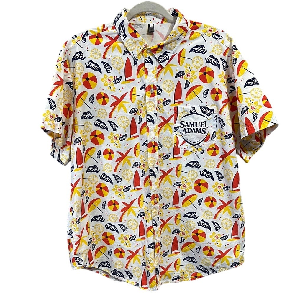 Sam Adam's Summer Shady Men's Button Down Shirt Large